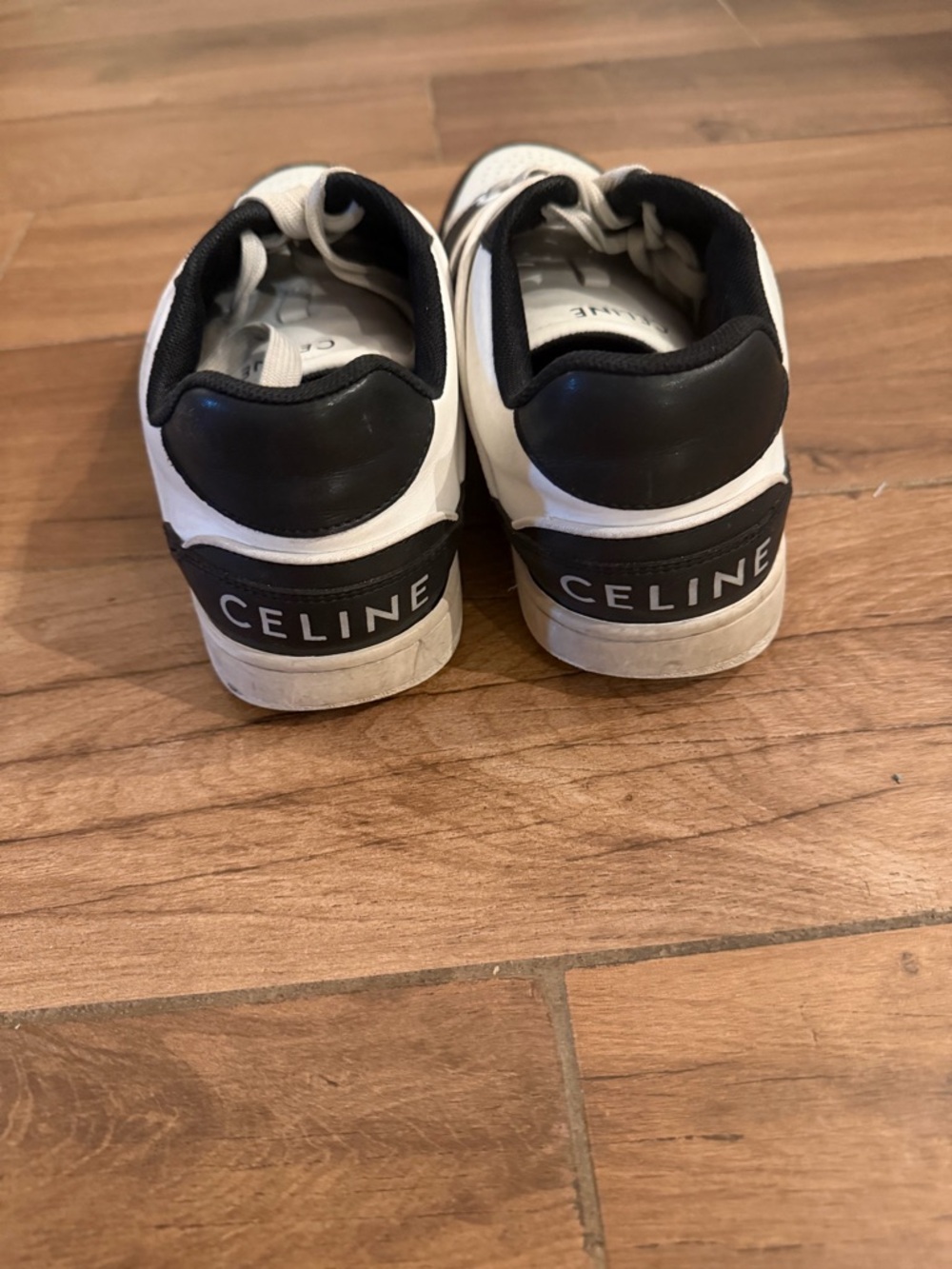 Celine Men’s Black and White Low-Top Sneakers Size EU42/US 9 - Picture 5 of 6